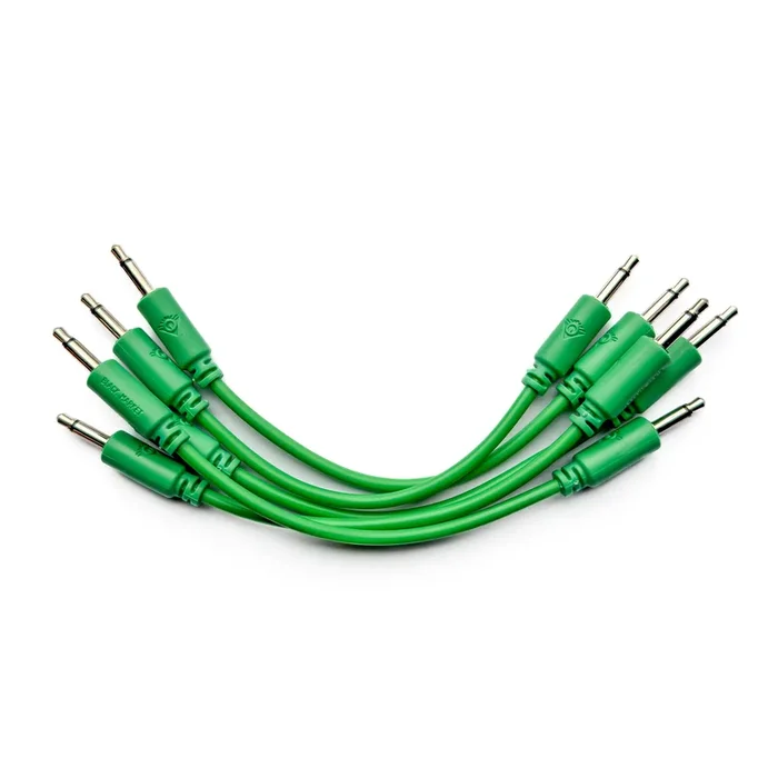 Black Market Modular 3.5mm Patch Cable 5-Pack – 9cm/3.5″ – Green