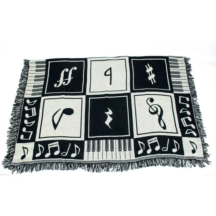 Blanket Keyboard Notes – Black & White – 46″ x 60″