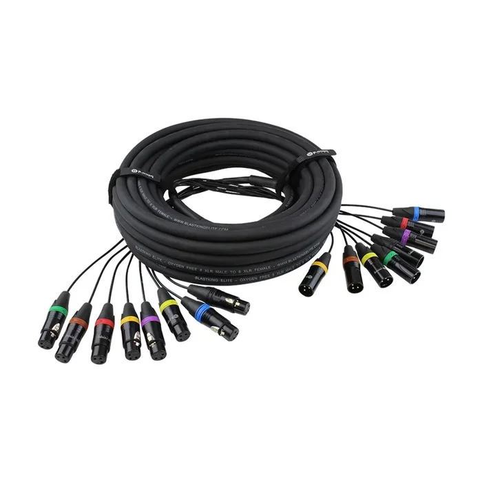 Blastking 50′ 8 XLR Male to 8 XLR Female Cable – C8XLRMF