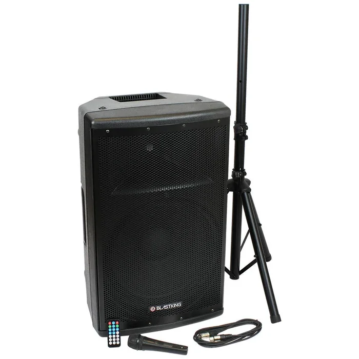 Blastking BDT15CMB1 1000W Altavoz Activo de 15″ con Micrófono y Soporte