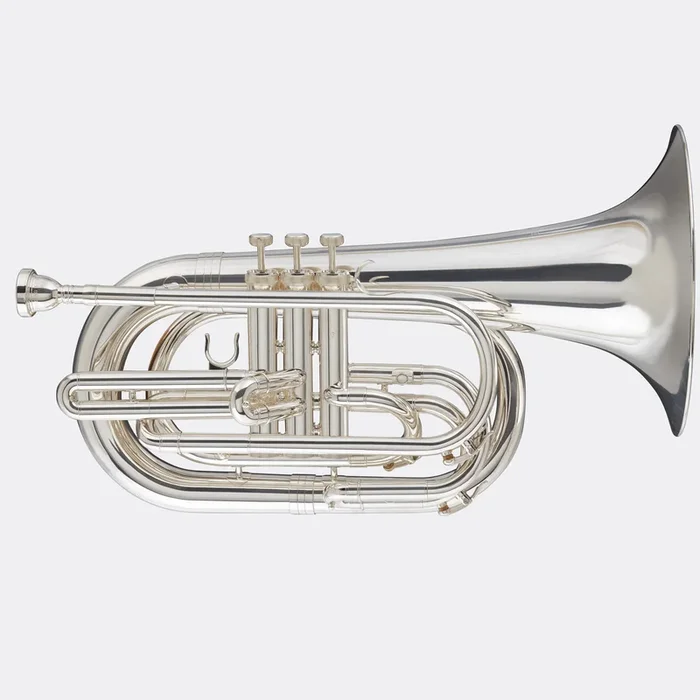 Blessing Marching Baritone in Bb, .571″ Bore, Silver-Plate, Outfit