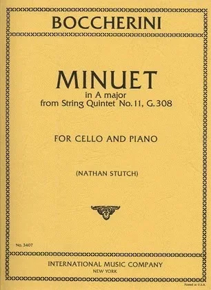 Boccherini, Luigi: Minuet in A major from String Quintet No.11 (cello & piano)