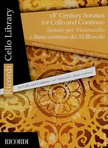 Borin/Puxeddu (editor): 18th Century Sonatas for Cello and Continuo (cello, keybord, cello)