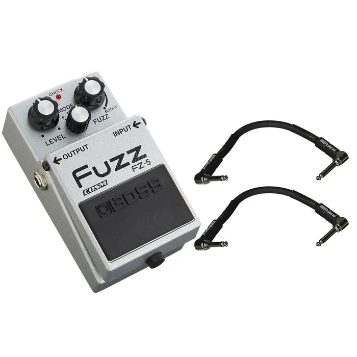 Boss FZ-5 Fuzz Bundle w/ 2 Roland Black Series 6 inch Patch Cables