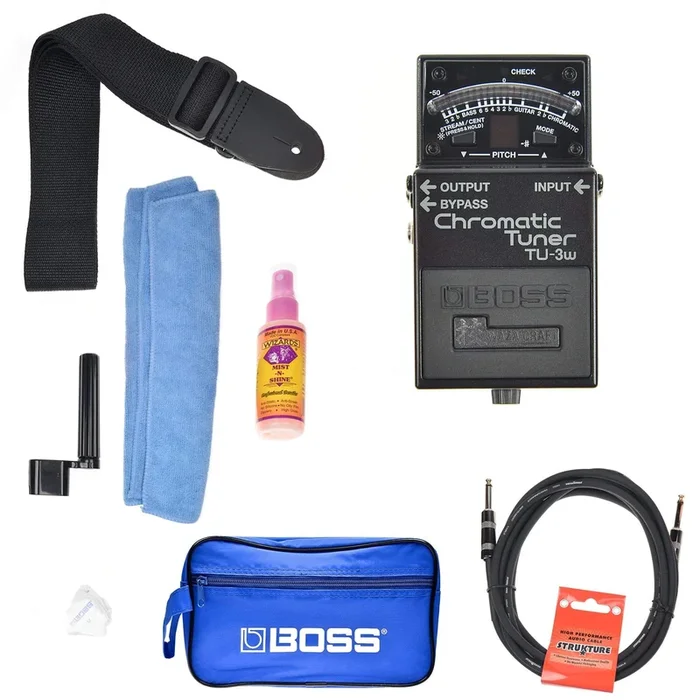 BOSS TU-3W Chromatic Tuner Boss Promo Accessories Bundle