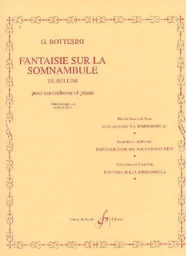 Bottesini, Giovanni: Fantaisie sur somnambule (bass & piano)