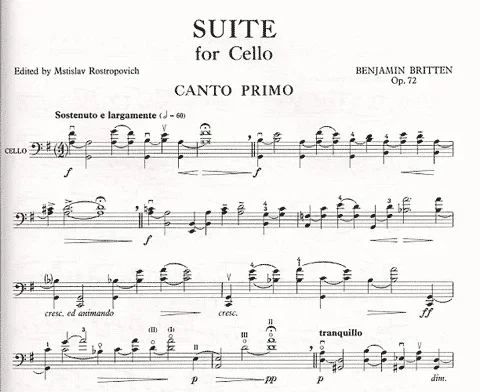 Britten, Benjamin: Three Suites for Cello Op.72,80,87 (solo cello) Faber Music