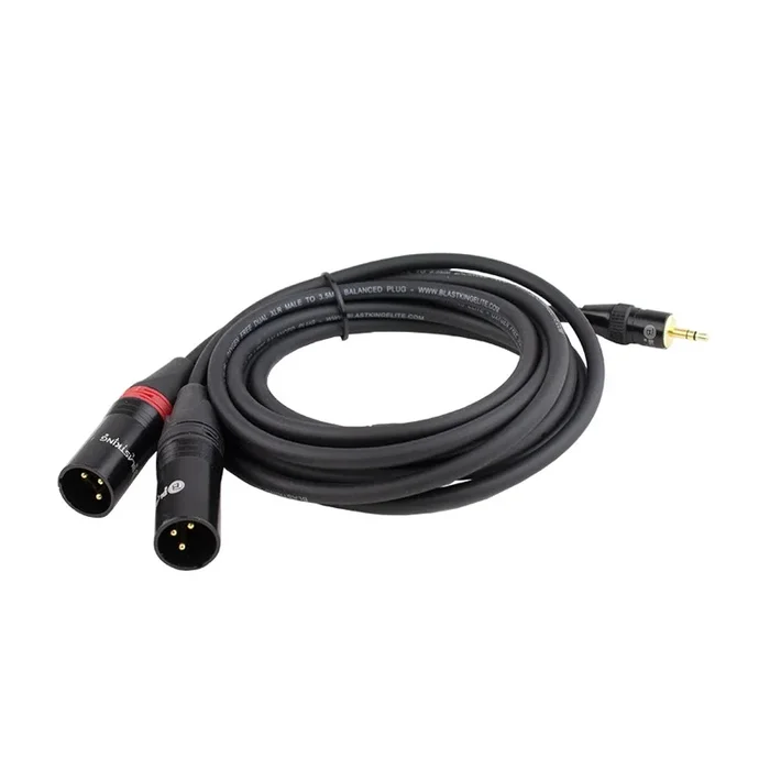 Cable Balanced de 10 pies Dual XLR Macho a 1/8″ – C2XLRM35B de Blastking