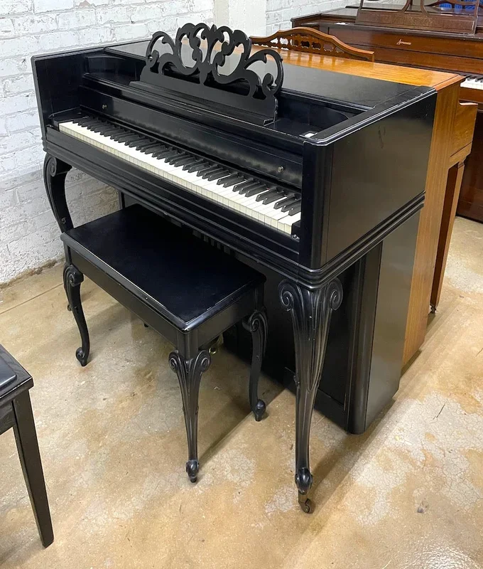 Cable-Nelson Spinet Piano | Satin Ebony | Used