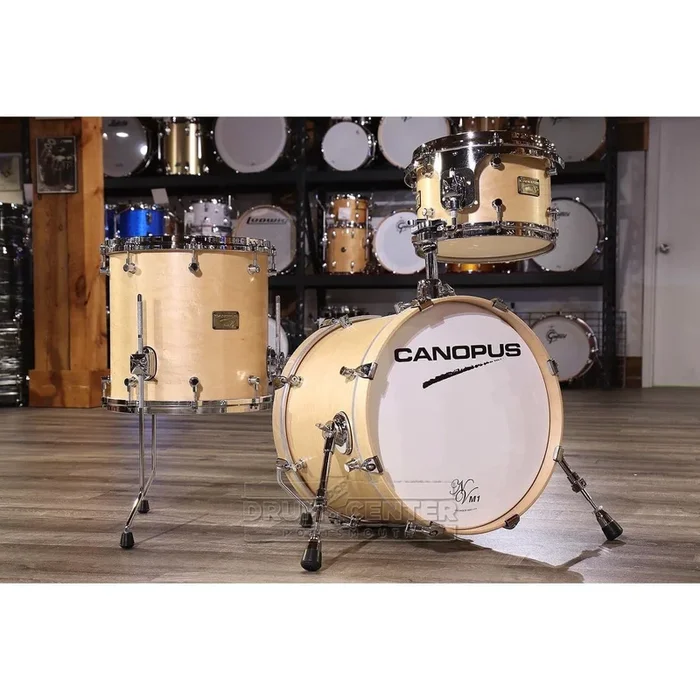 Canopus Neo Vintage M1 3pc Jazz Drum Set Natural Oil