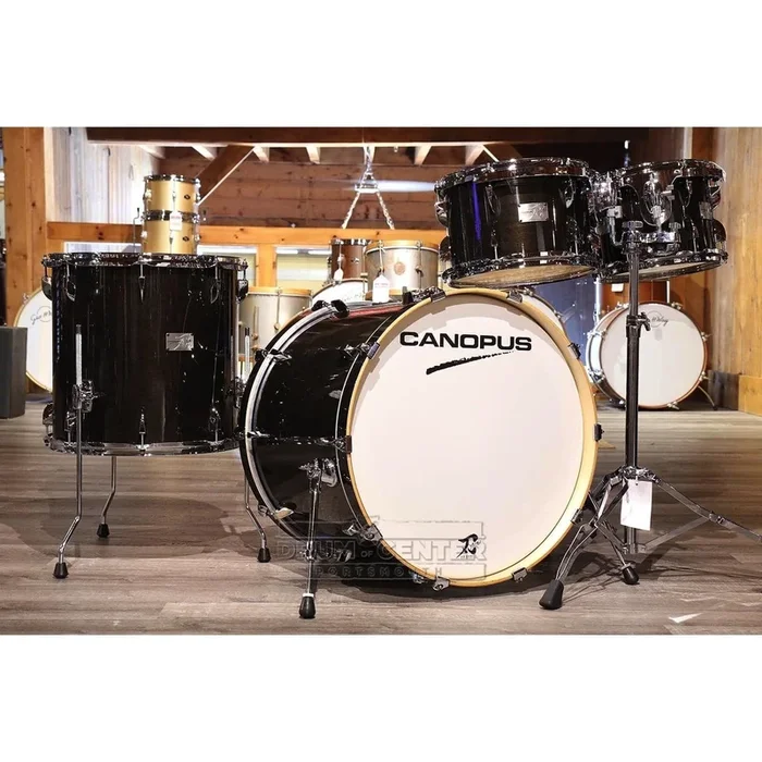 Canopus Yaiba 4pc Groove Drum Set Ebony Lacquer
