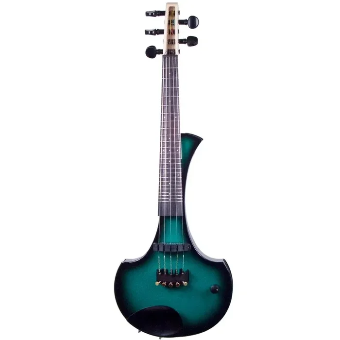 Cantini Earphonic 5-String Fretted Electric Violin with MIDI, Green/Black Sunburst