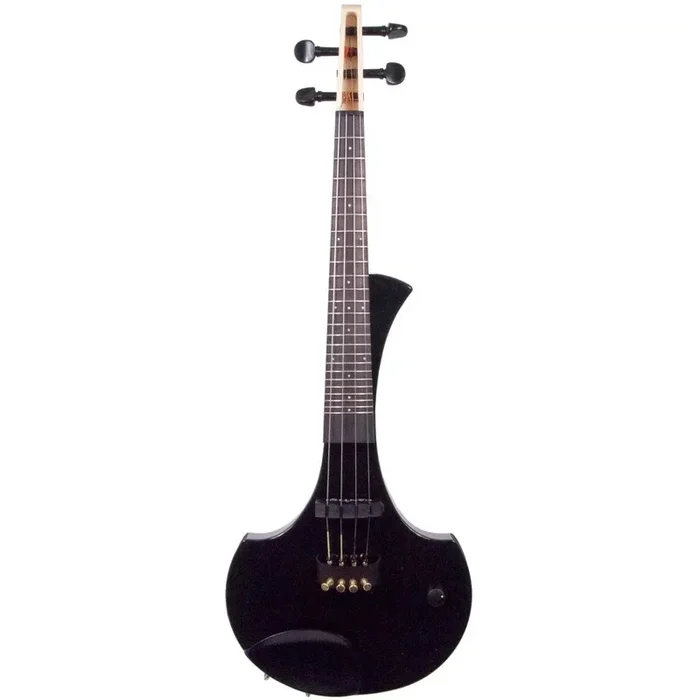 Cantini Earphonic Violín eléctrico con trastes y MIDI, negro brillante