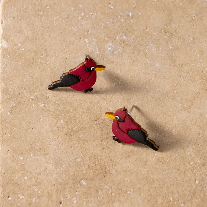 Carmesi Cardinal Gourd Earrings