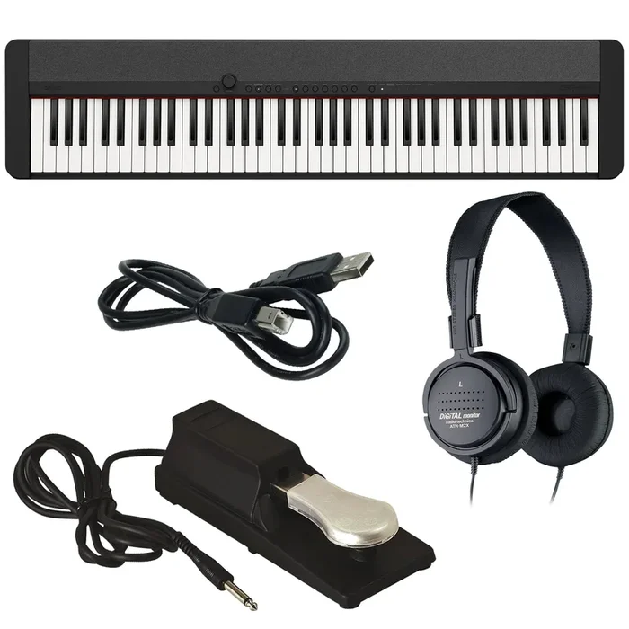 Casio Casiotone CT-S1-76 Portable Keyboard – Black BONUS PAK