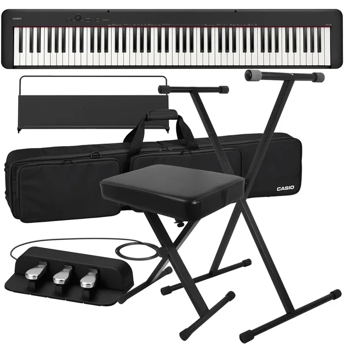 Casio CDP-S160 Compact Digital Piano – Black STAGE ESSENTIALS BUNDLE