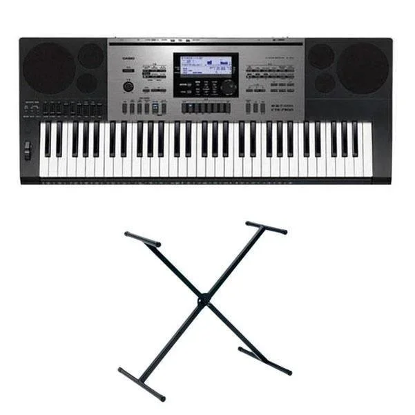 Casio CTK-7300IN Keyboard, 61-keys with Adaptor and Stand