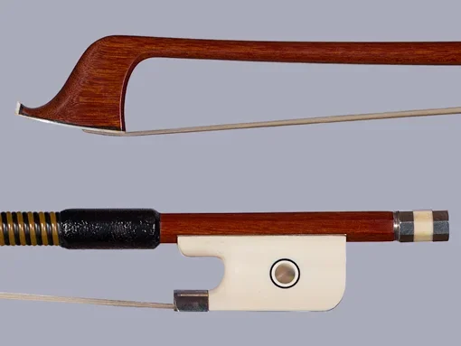 Cello bow, unbranded, ivory/silver 80.2g