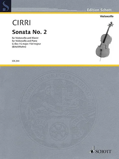 Cirri, G.B. (Birtel /Mohrs, ed.): Sonata No. 2 in G Major (cello and piano/basso continuo)