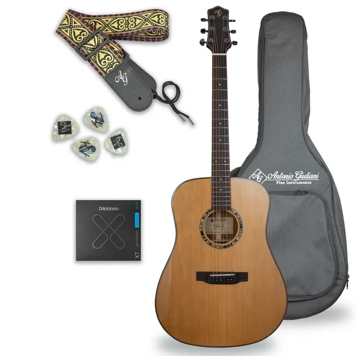 CLEARANCE Antonio Giuliani DN-5 Dreadnaught Mahogany Acoustic Guitar Outfit