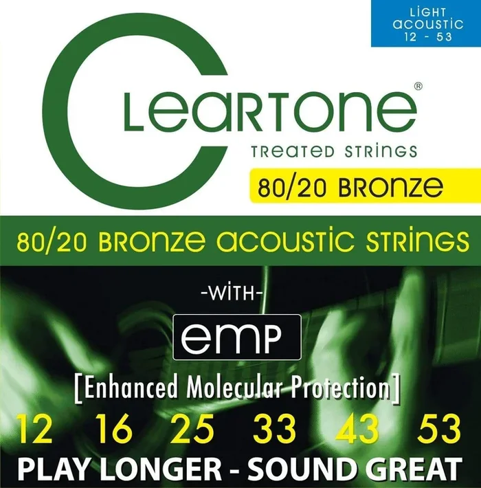 Cleartone Light Gauge 80/20 Bronze Coated Acoustic Strings