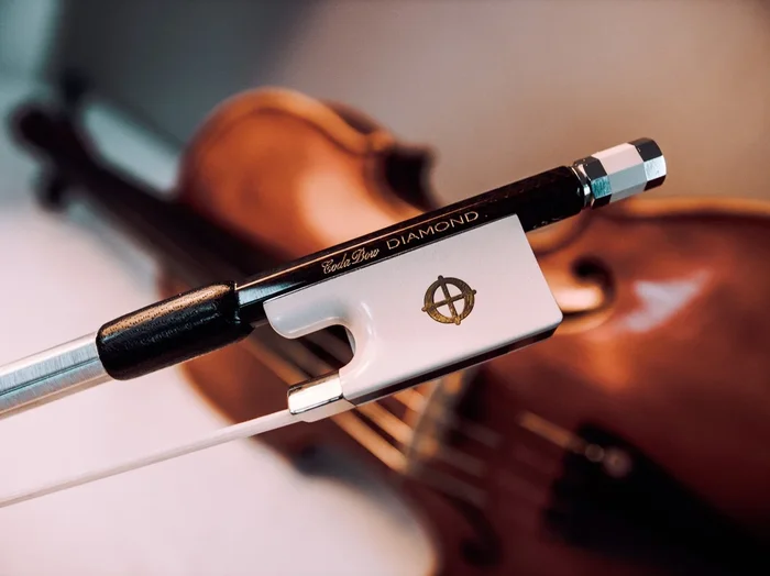 Coda DIAMOND GX Violin Bow, with Alabaster XEBONY Frog, USA