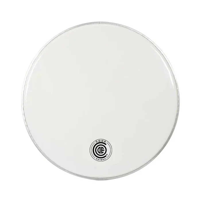 Code Enigma White with Dampening Ring Bass Reso Drumhead- 24 inches