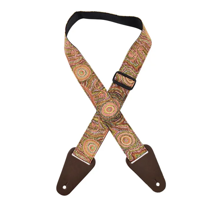 Colonial Leather Aboriginal Art Rag Strap – Warlu Goanna Dreaming