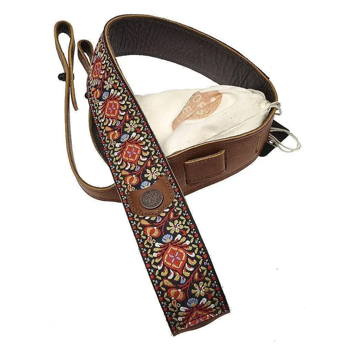 Copperpeace Original Gypsy Banjo Strap – Brown Baseball Leather