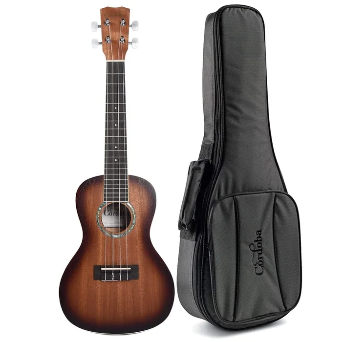 Cordoba 15CM-E Edge Burst Concert Acoustic/Electric Ukulele Bundle W/Gig Bag