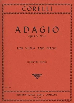 Corelli, Arcangelo: Adagio Op.5 #5 (viola & piano)