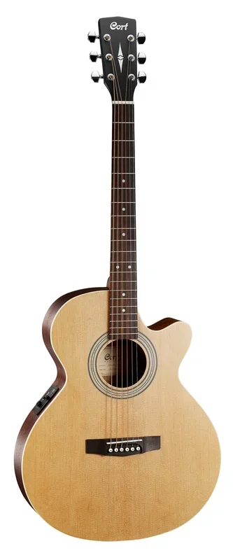 Cort SFXMEOP SFX Series Acoustic-Electric Cutaway Guitar, Open Pore
