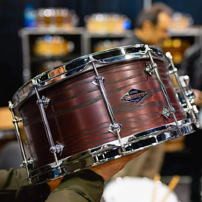 Craviotto 6.5×14 Ash Snare Drum Black Cherry Satin