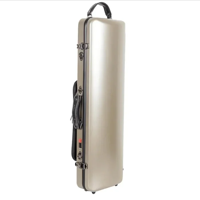 CrossRock CRF4050VF-R Poly Carbon Oblong 4/4 Violin Case, Champagne