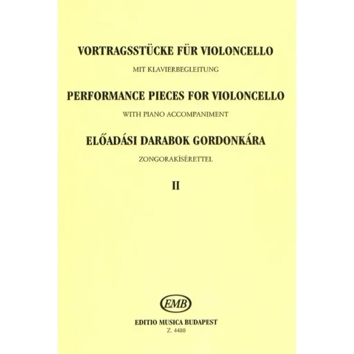 Csath, E.: Performance Pieces for Violoncello, Volume 1 (cello & piano)