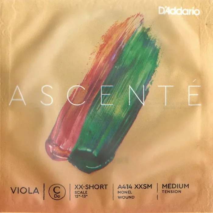 Cuerda C para viola de escala corta D’addario Ascenté Viola XX, compatible con violín 4/4
