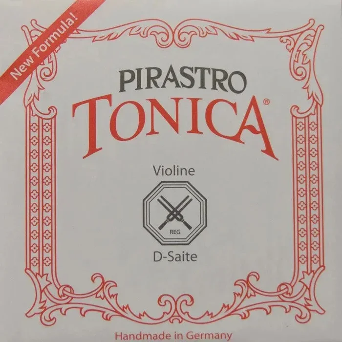 Cuerda Re para violín Pirastro Tonica entorchada en plata