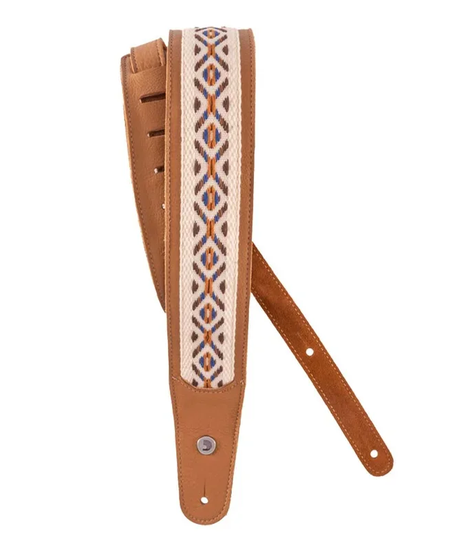 D’Addario 25WH00-DX Hybrid Leather Guitar Strap – Desert