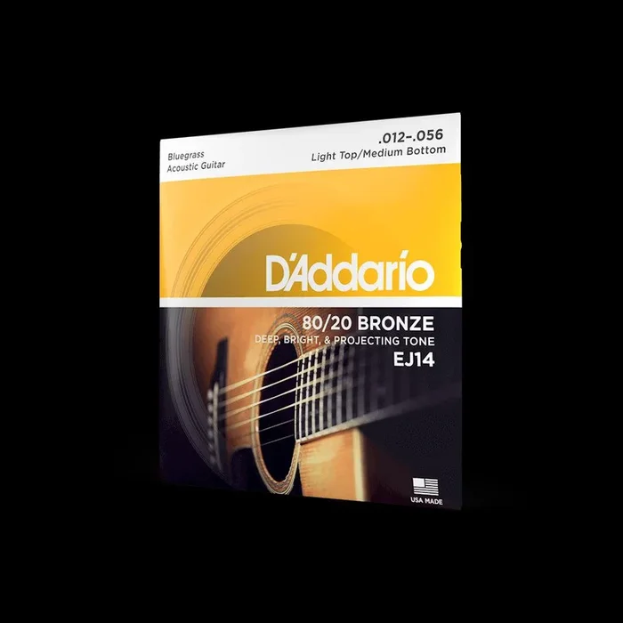 D’Addario 80/20 Bronze Acoustic Guitar Strings | Light Top/Medium Btm | 12-56