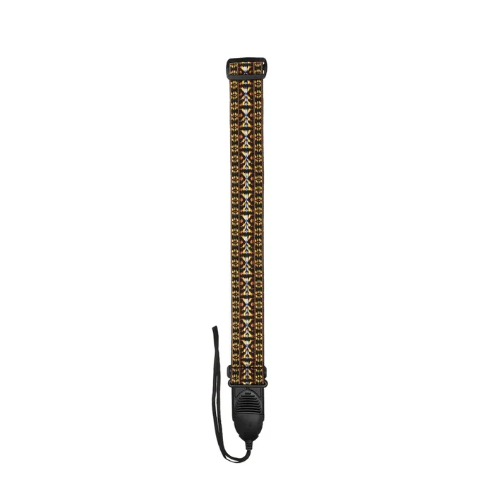 D’Addario Acoustic Quick Release Guitar Strap, Hootenanny Yellow & Brown
