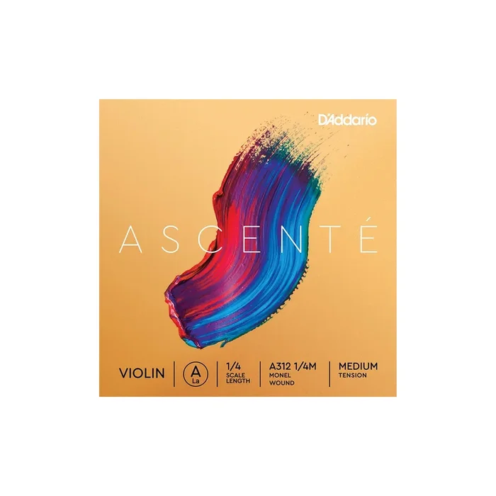 D’Addario Ascenté Violin A String, 1/4 Scale, Medium Tension