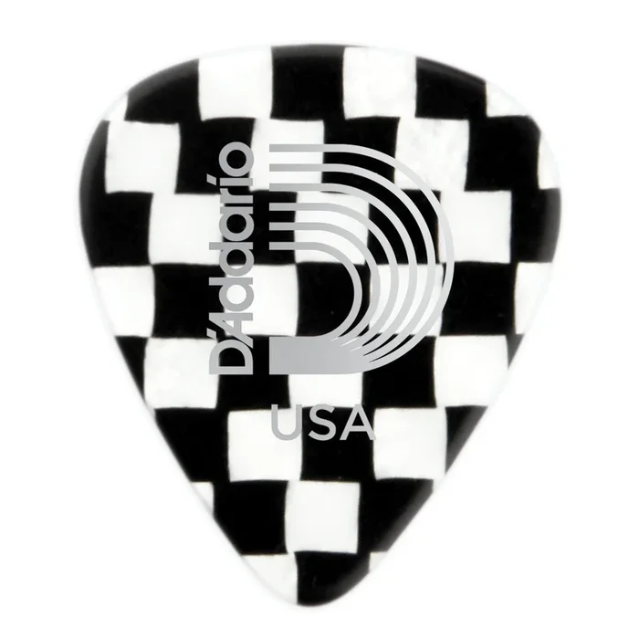 D’Addario Checkered Celluloid Picks 10 Pack