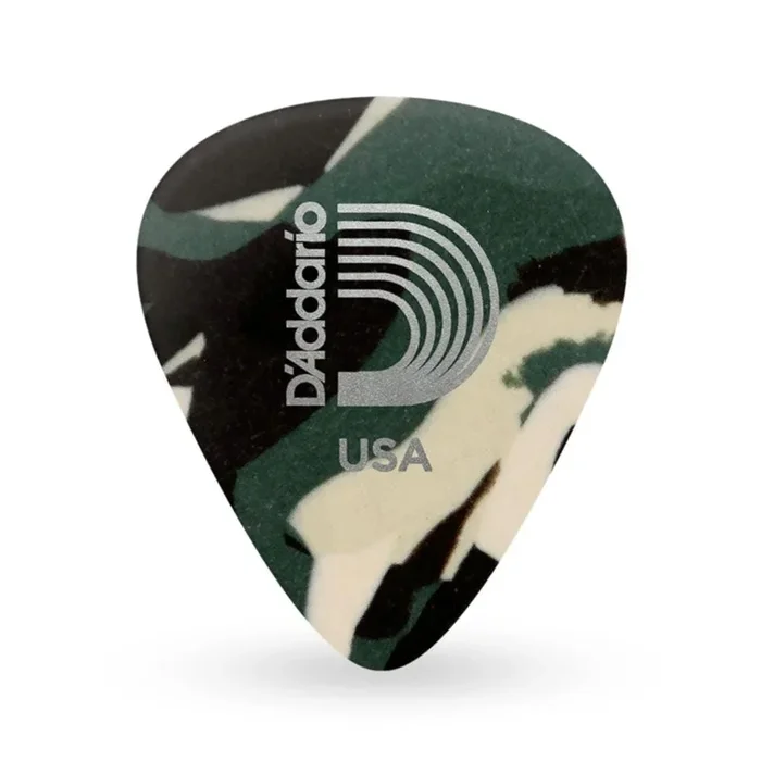 D’Addario Classic Celluloid Camouflage 0.70mm Medium Gauge Guitar Pick
