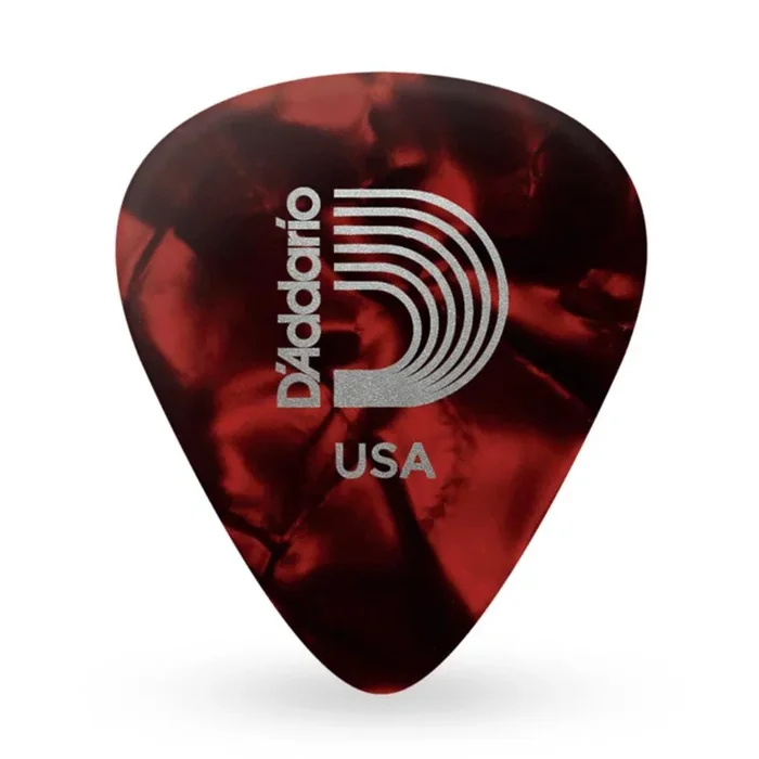 D’Addario Classic Celluloid Red Pearl 0.50mm Light Gauge Guitar Pick