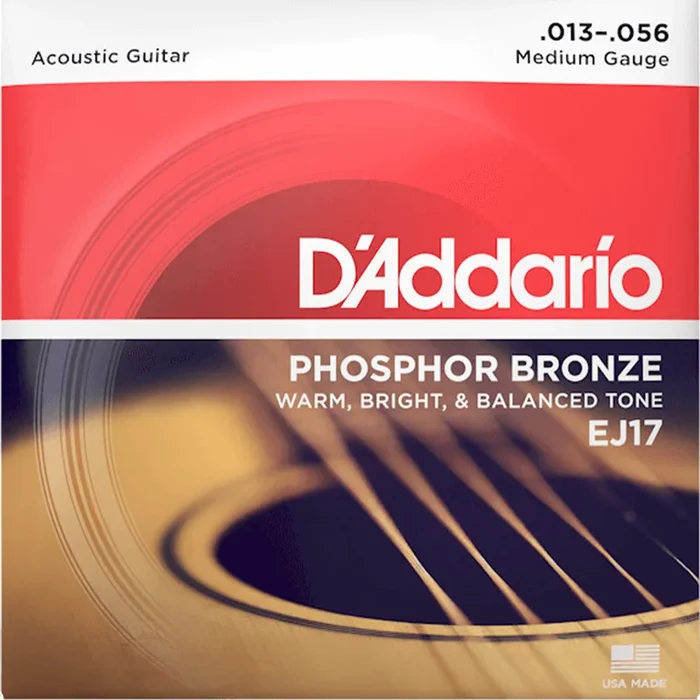 D’Addario EJ17 Phosphor Bronze Acoustic Guitar String Set, Medium