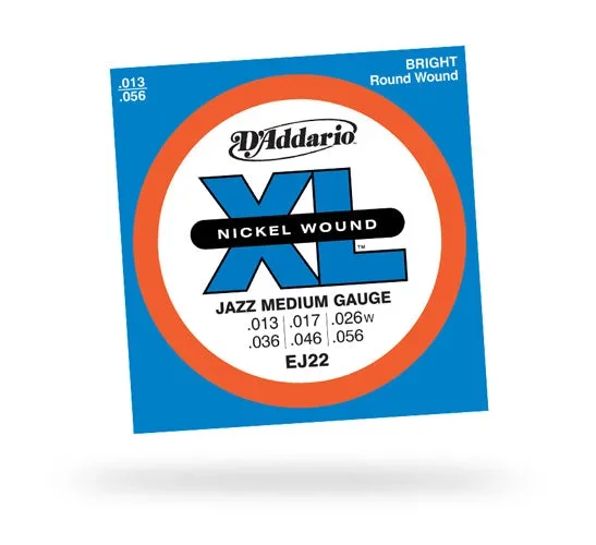 D’Addario EJ22 Nickel Jazz Medium Electric Guitar Strings