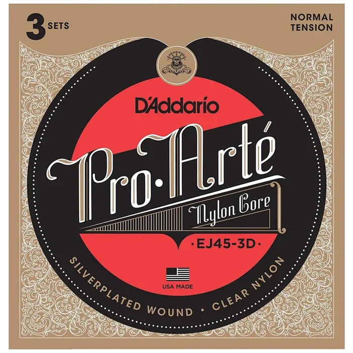 D’Addario EJ45-3D Pro-Arte Normal Tension Silver 3-Pack