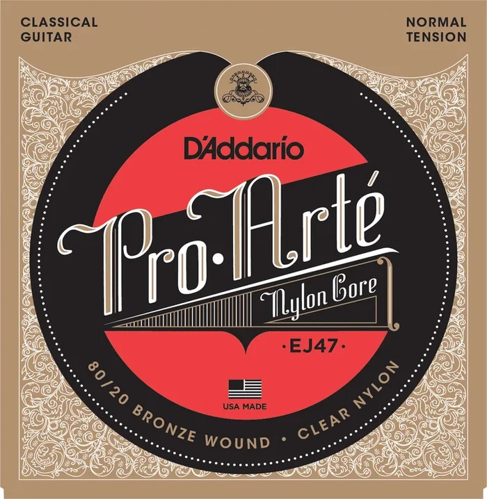 D’Addario EJ47 80/20 Bronze Pro-Arte Nylon Classical Guitar Strings, Normal Tension