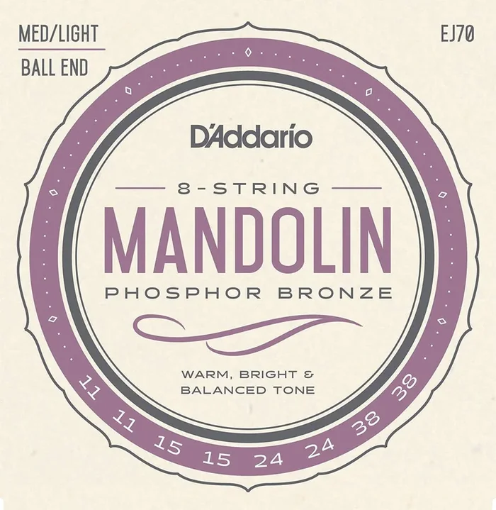 D’Addario EJ70 Mandolin Phospohor Bronze Ball End 11-38