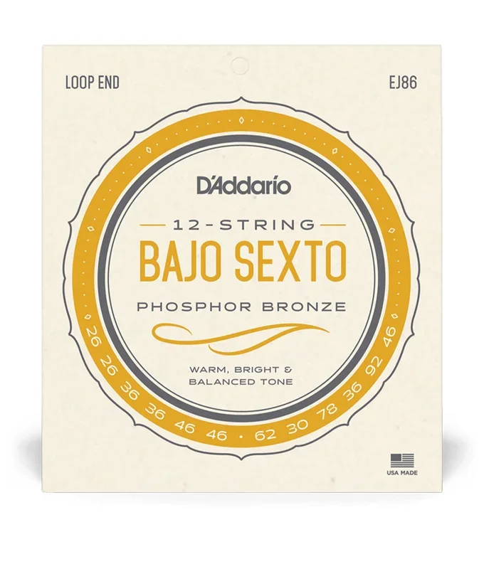 D’Addario EJ86 Bajo Quinto Phosphor Bronze 12-String Set